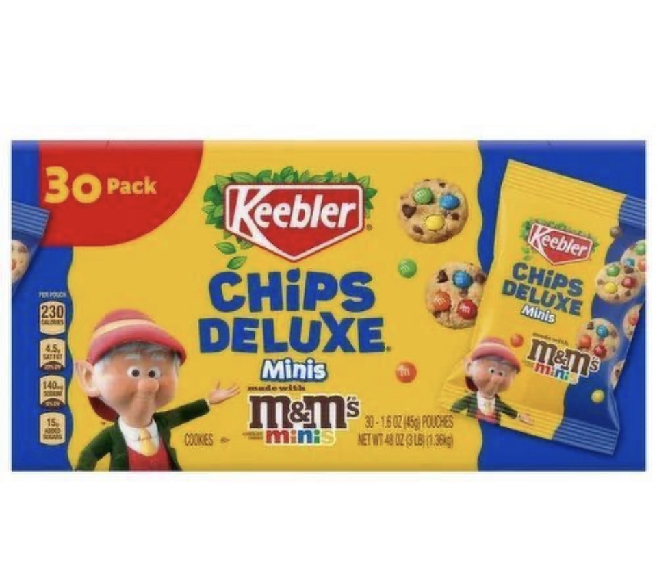 Keebler Mini M&M chips deluxe cookies bag (1)