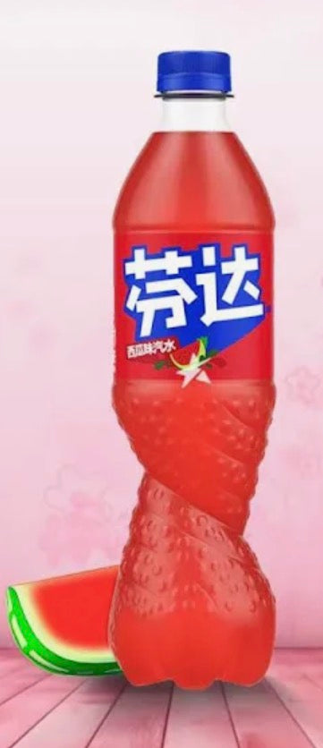 Fanta watermelon bottle Chinese
