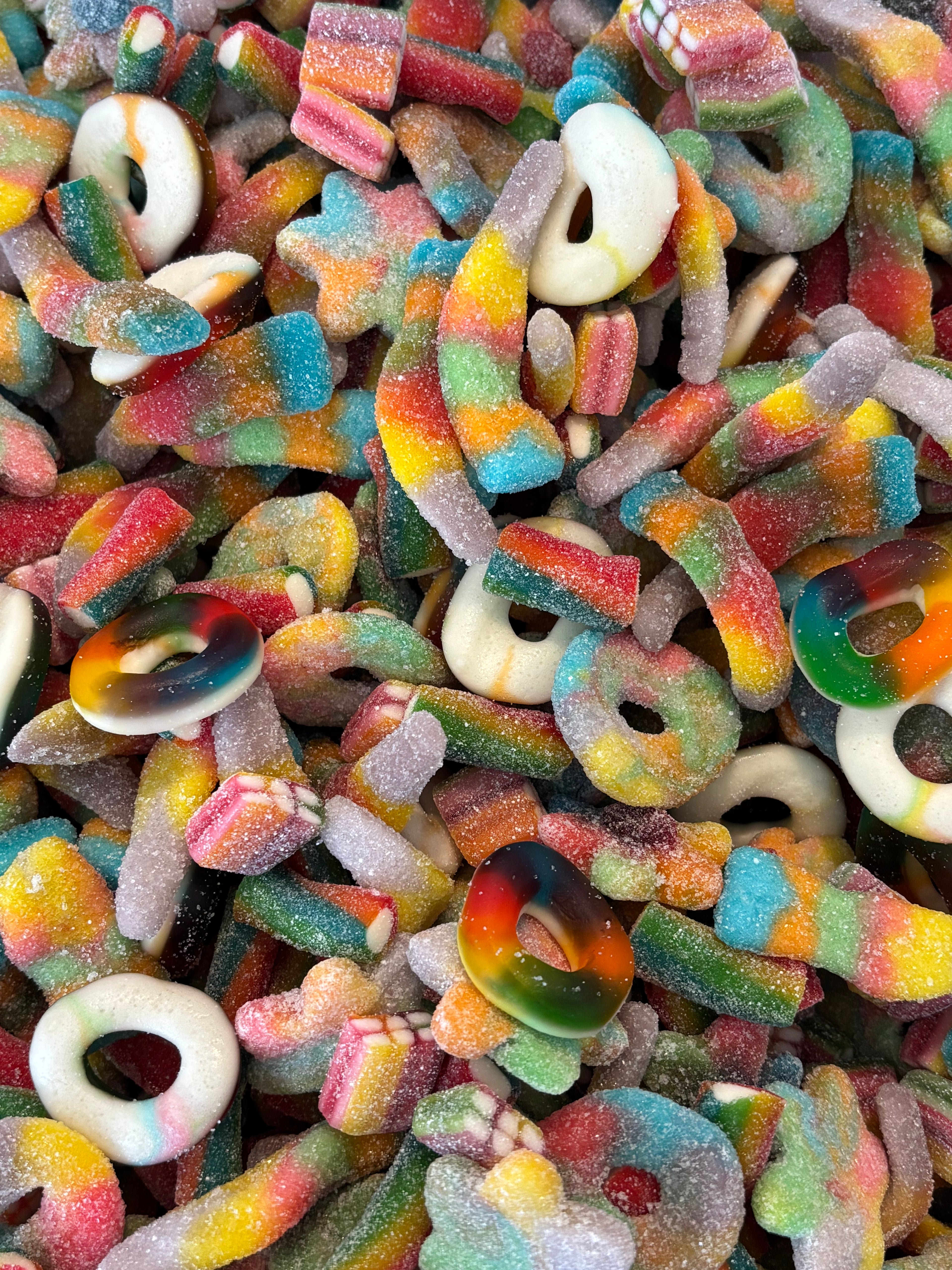 Rainbow pick and mix bag